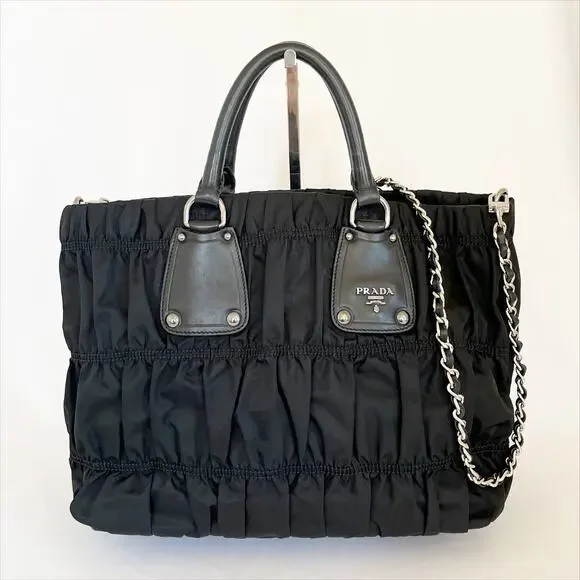 PRADA Tessuto Nylon Large Tote Shoulder Bag - Picture 3 of 16